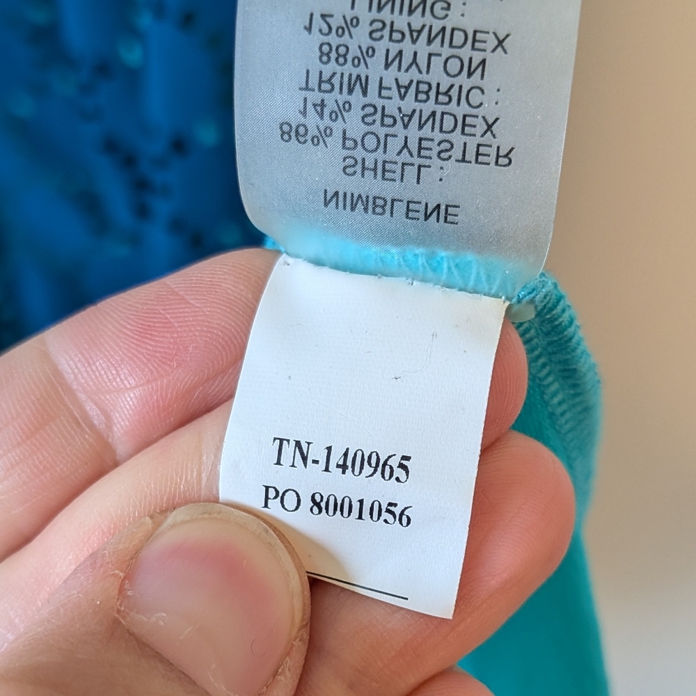 Title Nine Women's Teal Blue Nimblene Eyelet Athletic Dress Large - Picture 6 of 6
